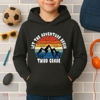 Third Grade 1st Day Of School Let The Adventure Begin Kids Hoodie thumb 2