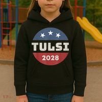 Tulsi Gabbard 2028 For President Campaign Kids Hoodie thumb 3