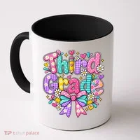 Third Grade 3rd Coquette Floral School Gift Coffee Mug thumb 0
