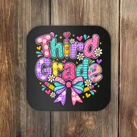 Third Grade 3rd Coquette Floral School Gift Coaster thumb 0