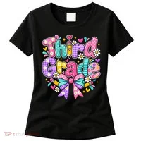 Third Grade 3rd Coquette Floral School Gift Women's T-Shirt thumb 0