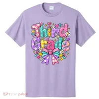 Third Grade 3rd Coquette Floral School Gift T-Shirt thumb 0