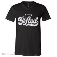 Team Gifted And Talented Exceptional Student Teacher Smart V-Neck T-Shirt thumb 0
