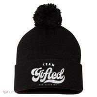 Team Gifted And Talented Exceptional Student Teacher Smart Pom Pom 12in Knit Beanie thumb 0