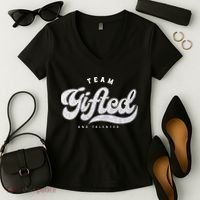 Team Gifted And Talented Exceptional Student Teacher Smart Women's V-Neck T-Shirt thumb 2
