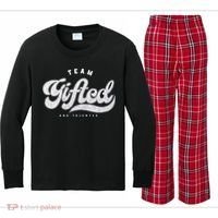 Team Gifted And Talented Exceptional Student Teacher Smart Kids Long Sleeve Plaid Pajama Set thumb 0