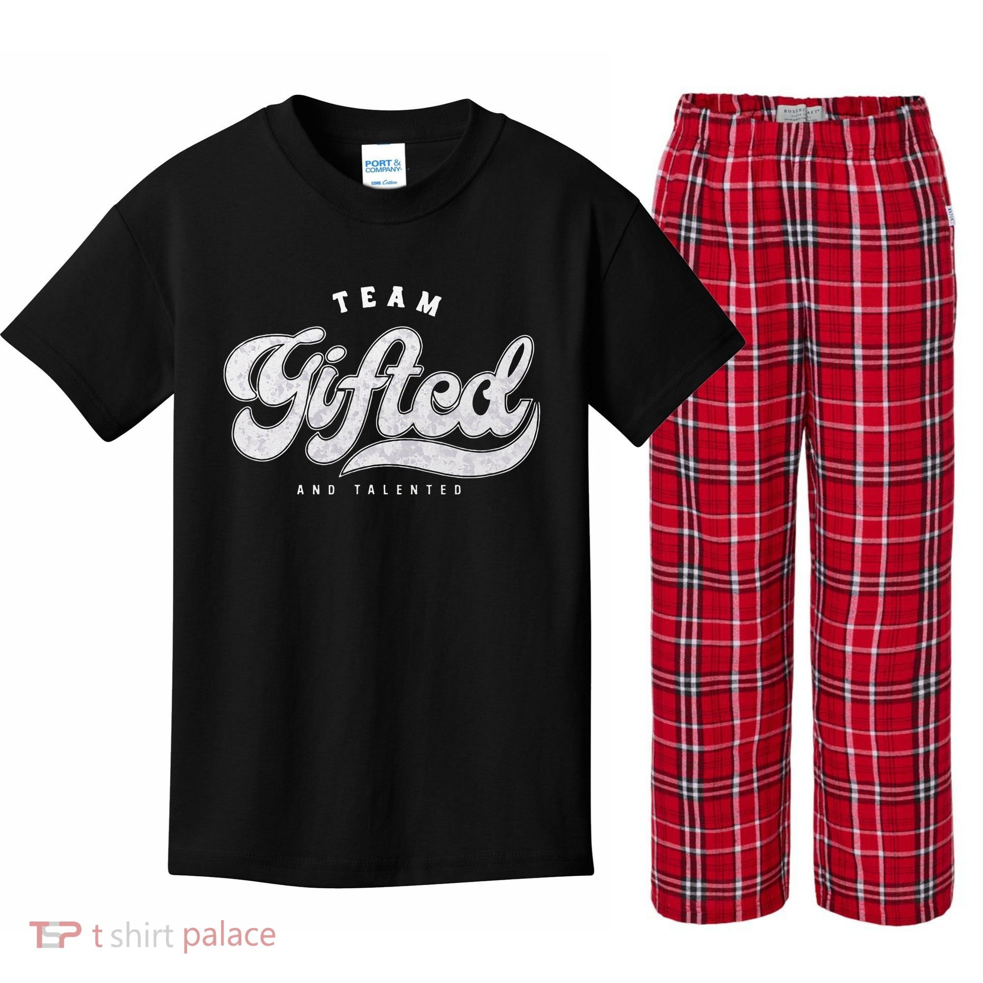 Team Gifted And Talented Exceptional Student Teacher Smart Kids Plaid Pajama Set