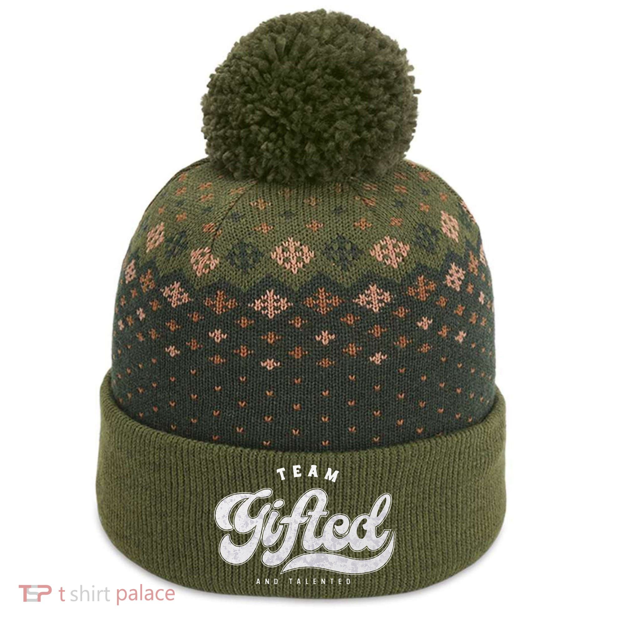 Team Gifted And Talented Exceptional Student Teacher Smart The Baniff Cuffed Pom Beanie