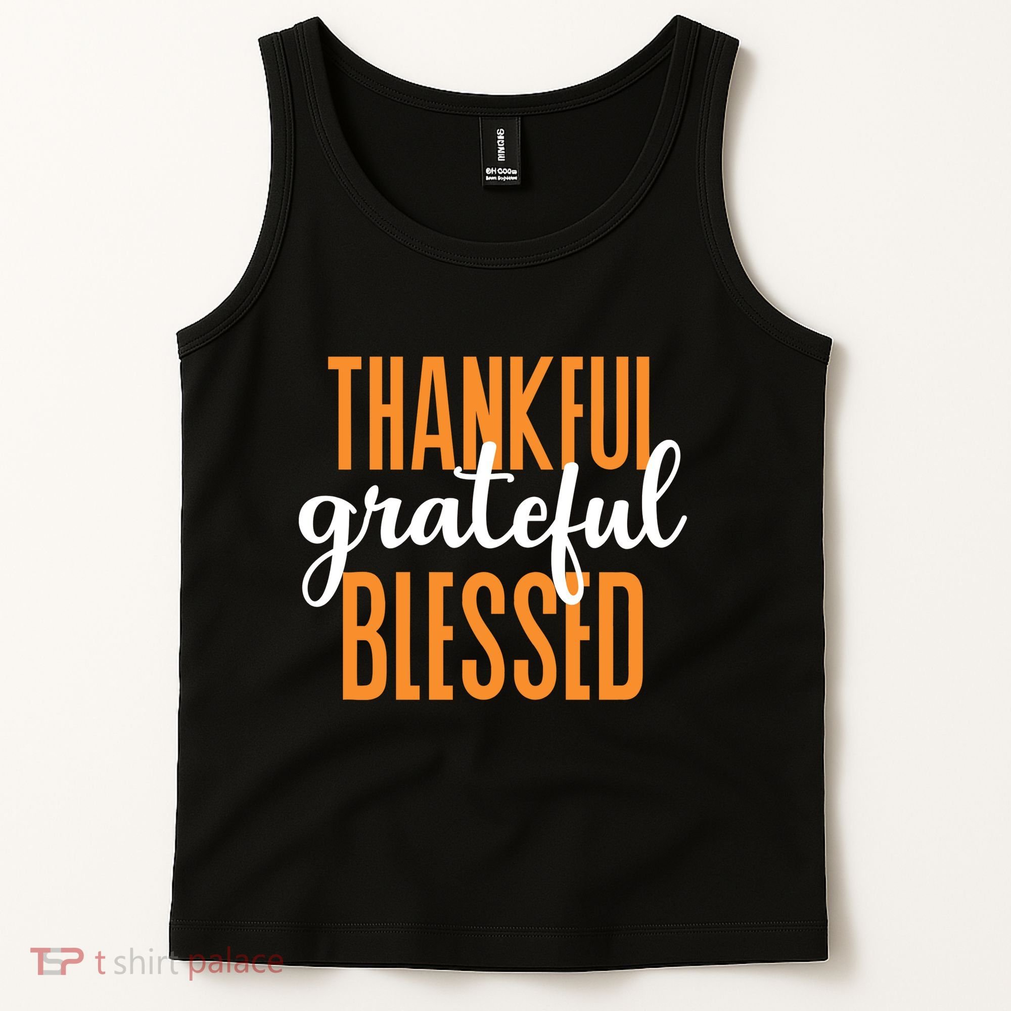 Thankful Grateful And Blessed Thanksgiving Holiday Tank Top