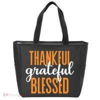 Thankful Grateful And Blessed Thanksgiving Holiday Tote Bag thumb 0