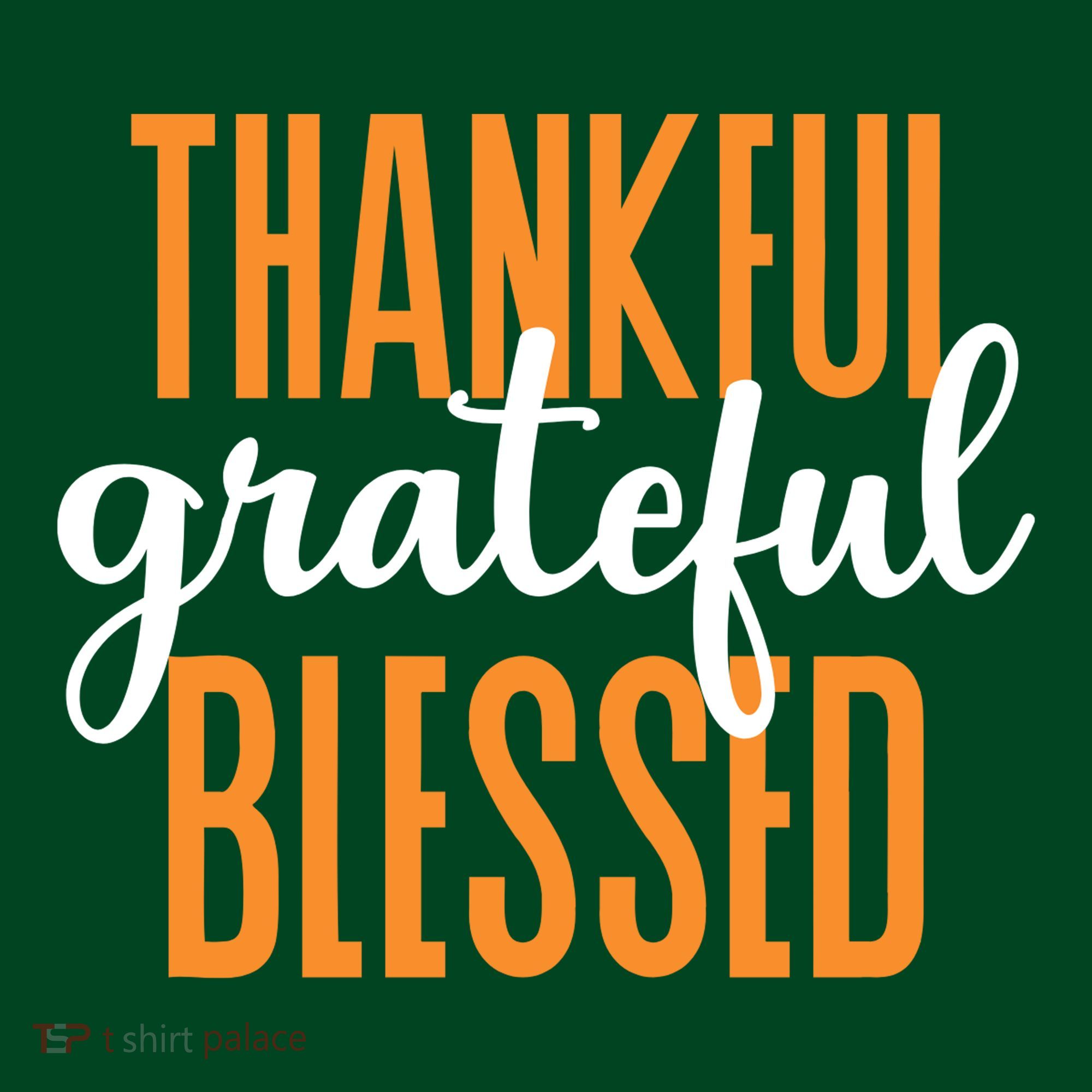 Thankful Grateful And Blessed Thanksgiving Holiday Mousepad