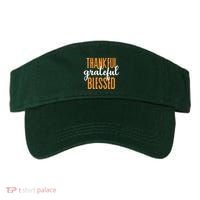 Thankful Grateful And Blessed Thanksgiving Holiday Visor thumb 0