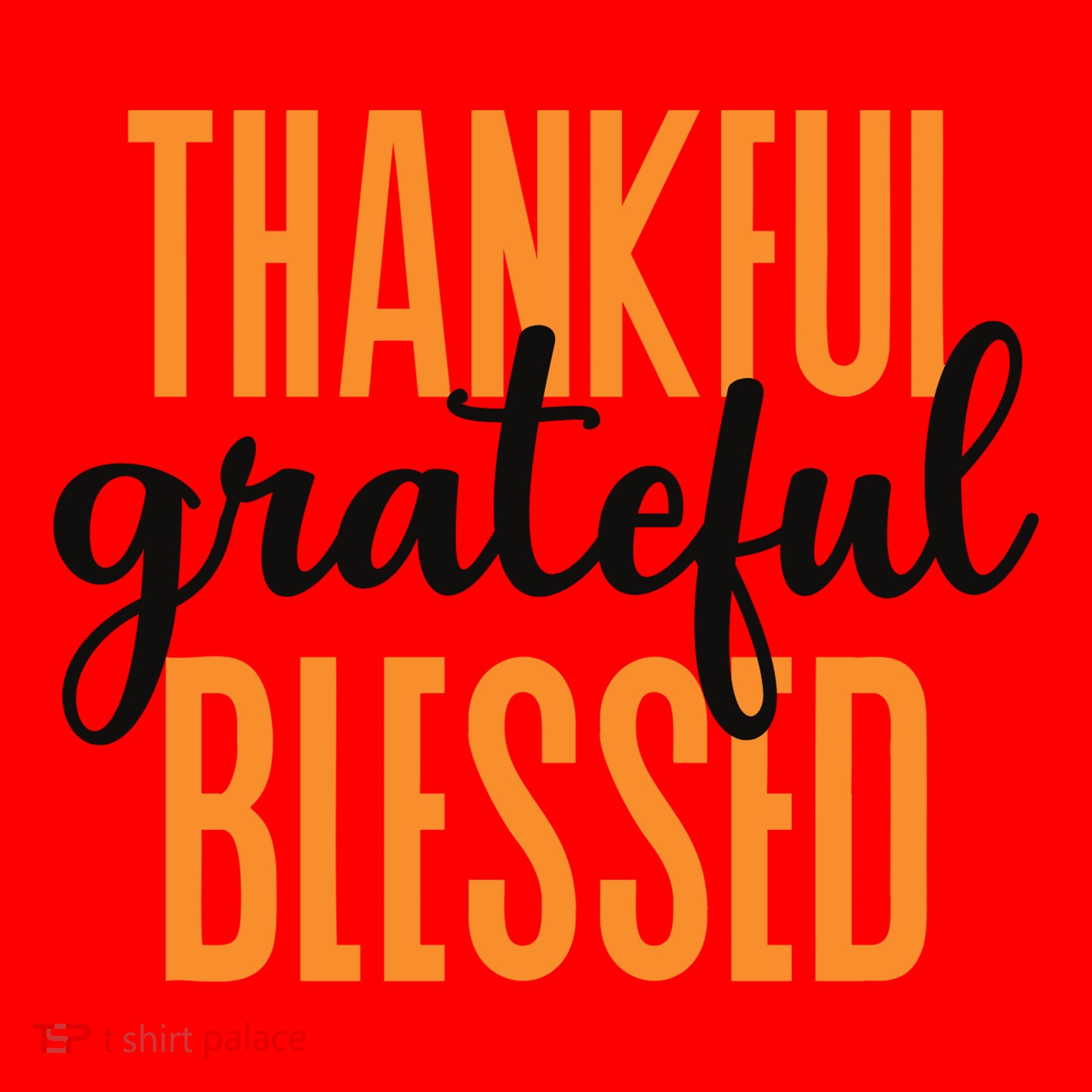 Thankful Grateful And Blessed Thanksgiving Holiday Santa Hat