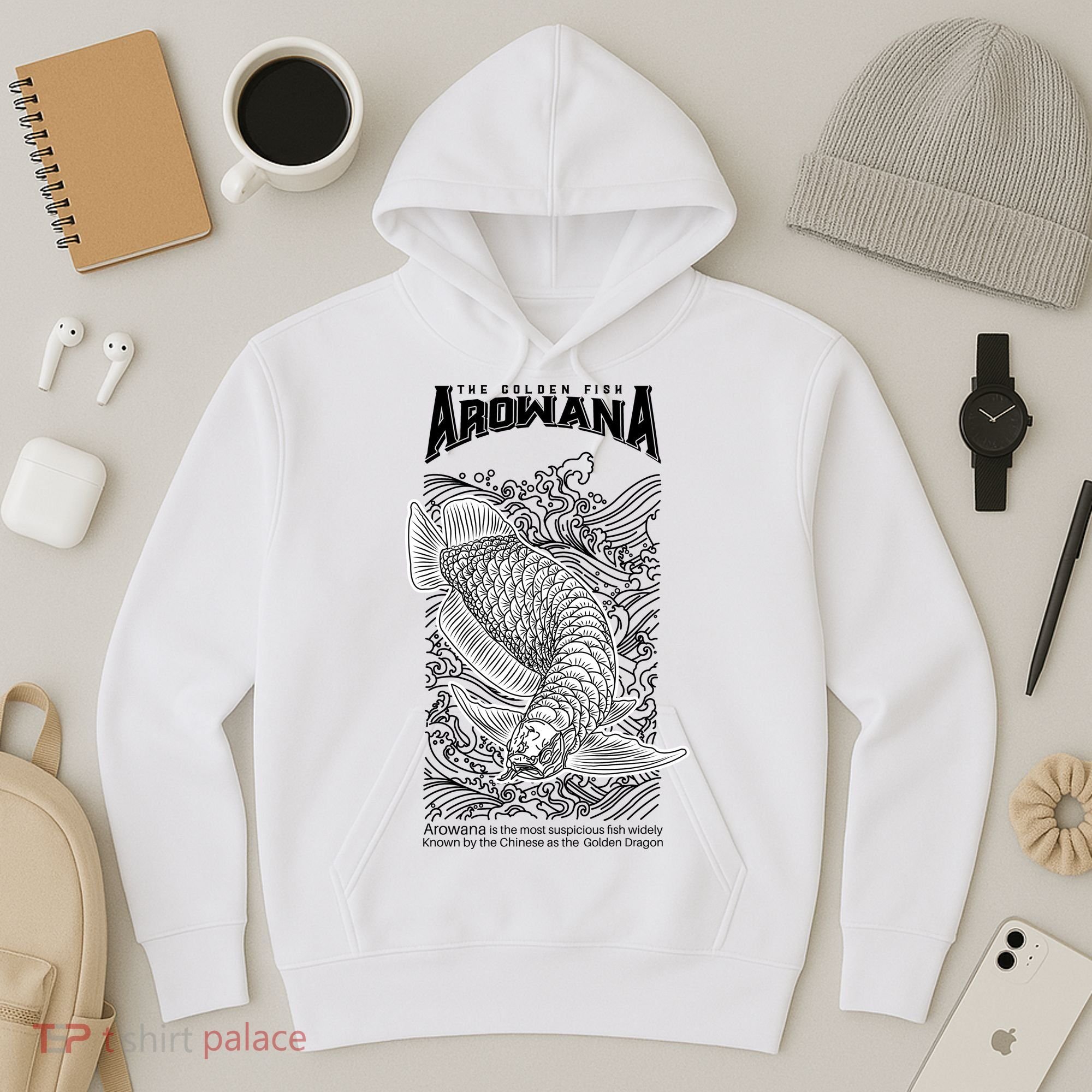 The Golden Arowana FIsh Hoodie