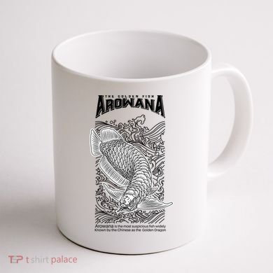 The Golden Arowana FIsh Coffee Mug back