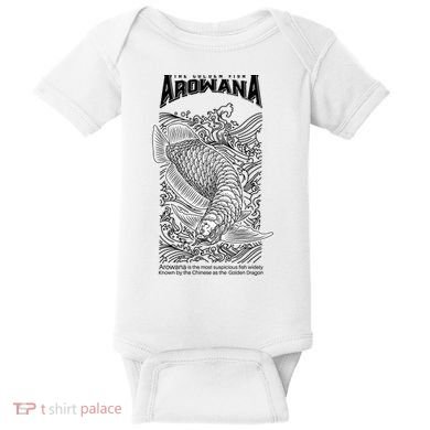 The Golden Arowana FIsh Baby Bodysuit
