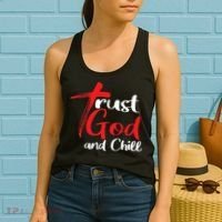 Trust God And Chill Religious Lover God Women's Tank Top thumb 2