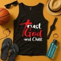 Trust God And Chill Religious Lover God Tank Top thumb 4