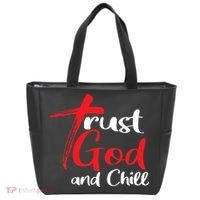 Trust God And Chill Religious Lover God Tote Bag thumb 0