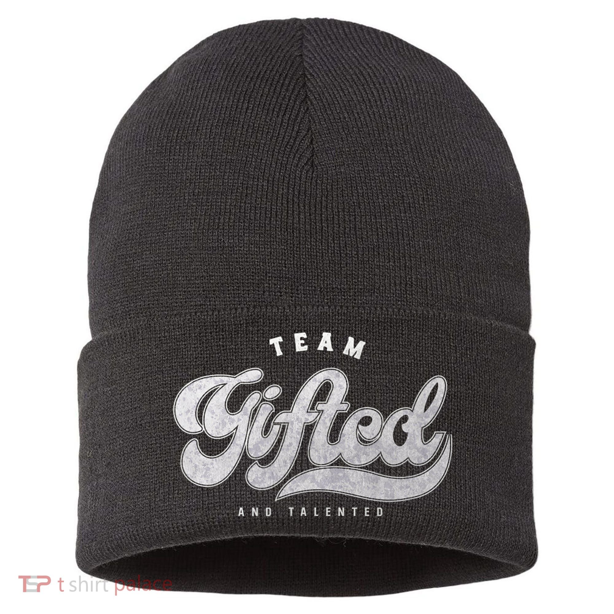 Team Gifted And Talented Exceptional Student Teacher Smart Sustainable Knit Beanie