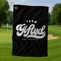 Team Gifted And Talented Exceptional Student Teacher Smart Golf Towel thumb 1