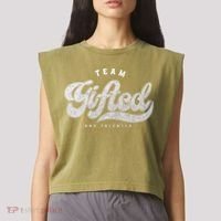 Team Gifted And Talented Exceptional Student Teacher Smart Garment-Dyed Women's Muscle Tee thumb 2