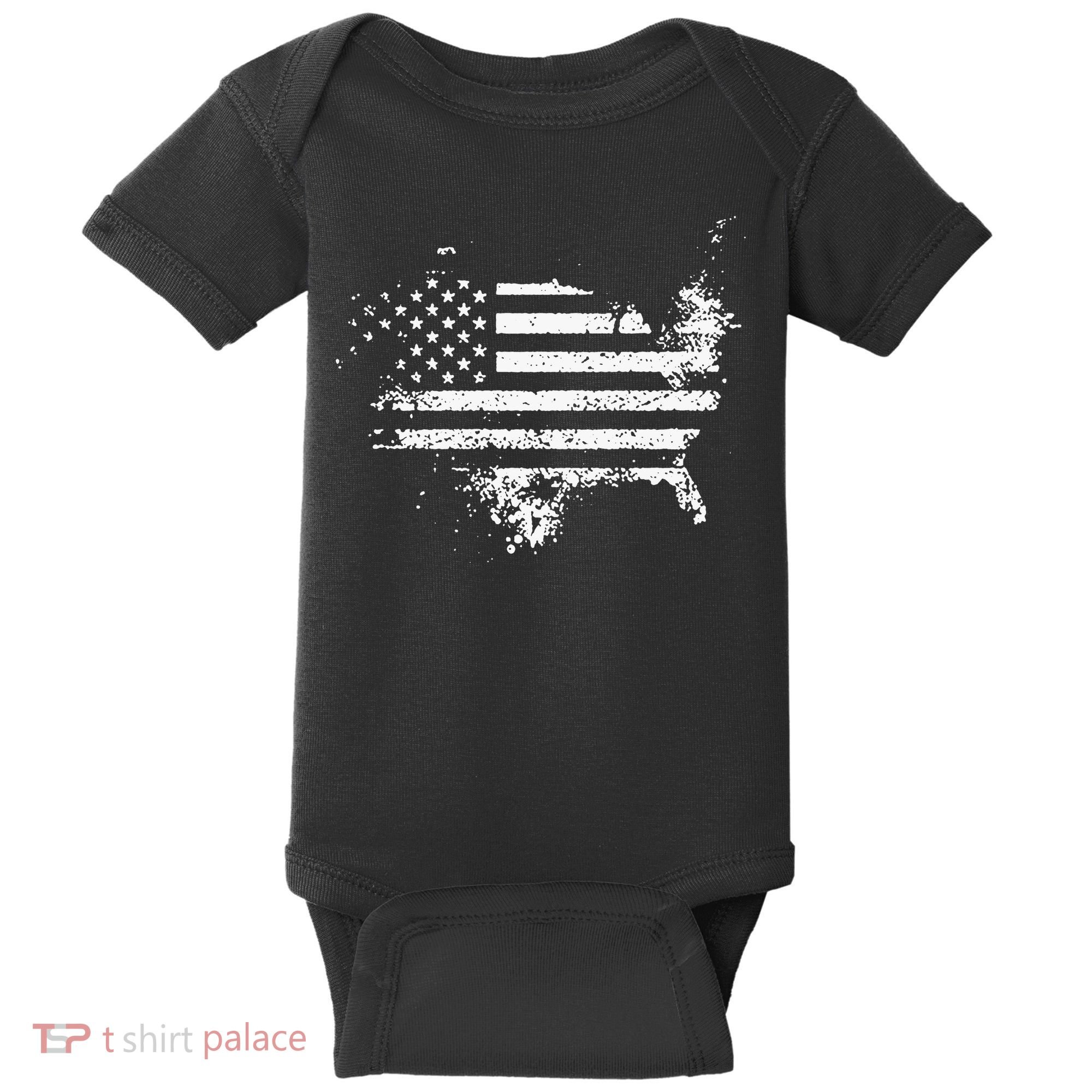 The Great American Flag Is In Our Hearts Baby Bodysuit