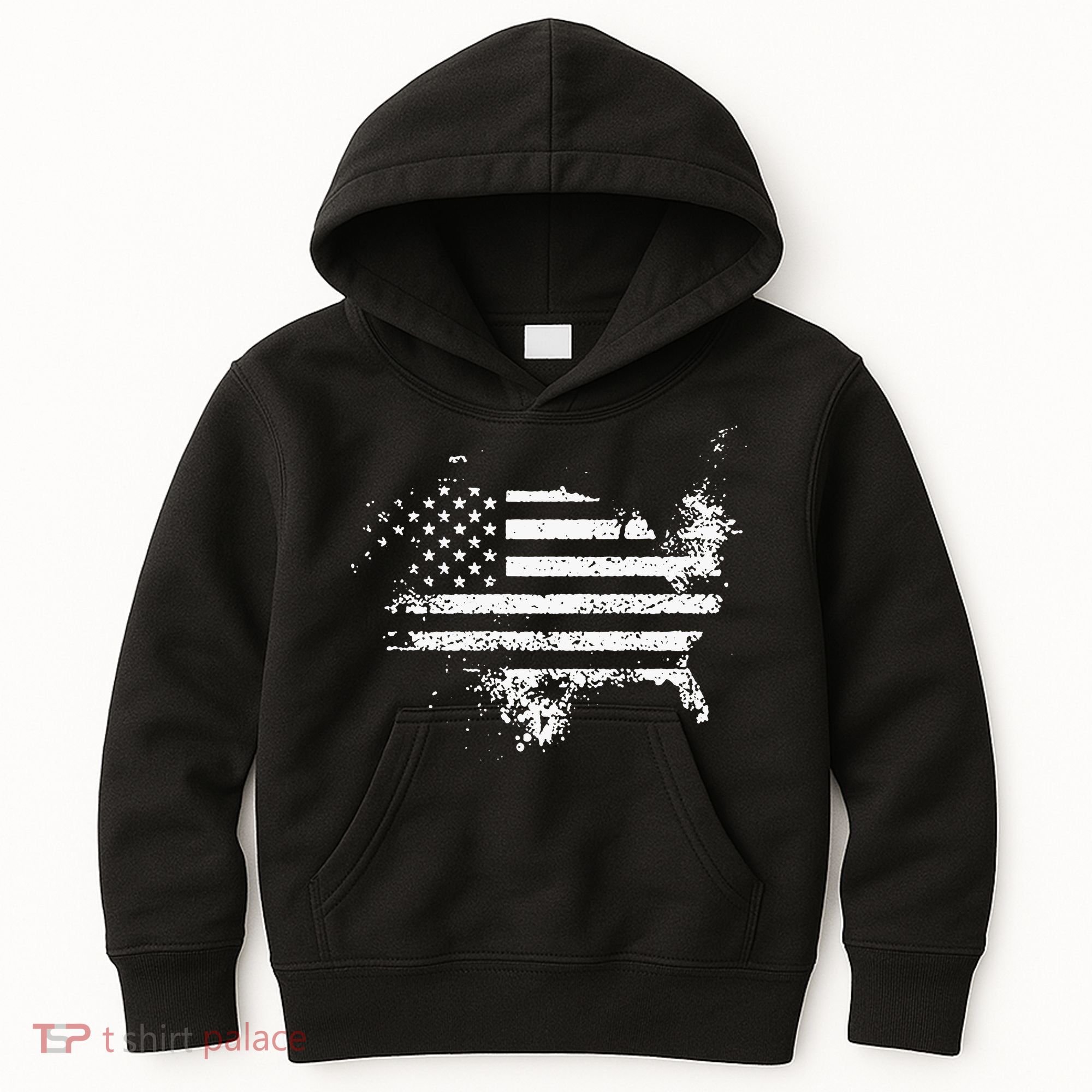 The Great American Flag Is In Our Hearts Kids Hoodie