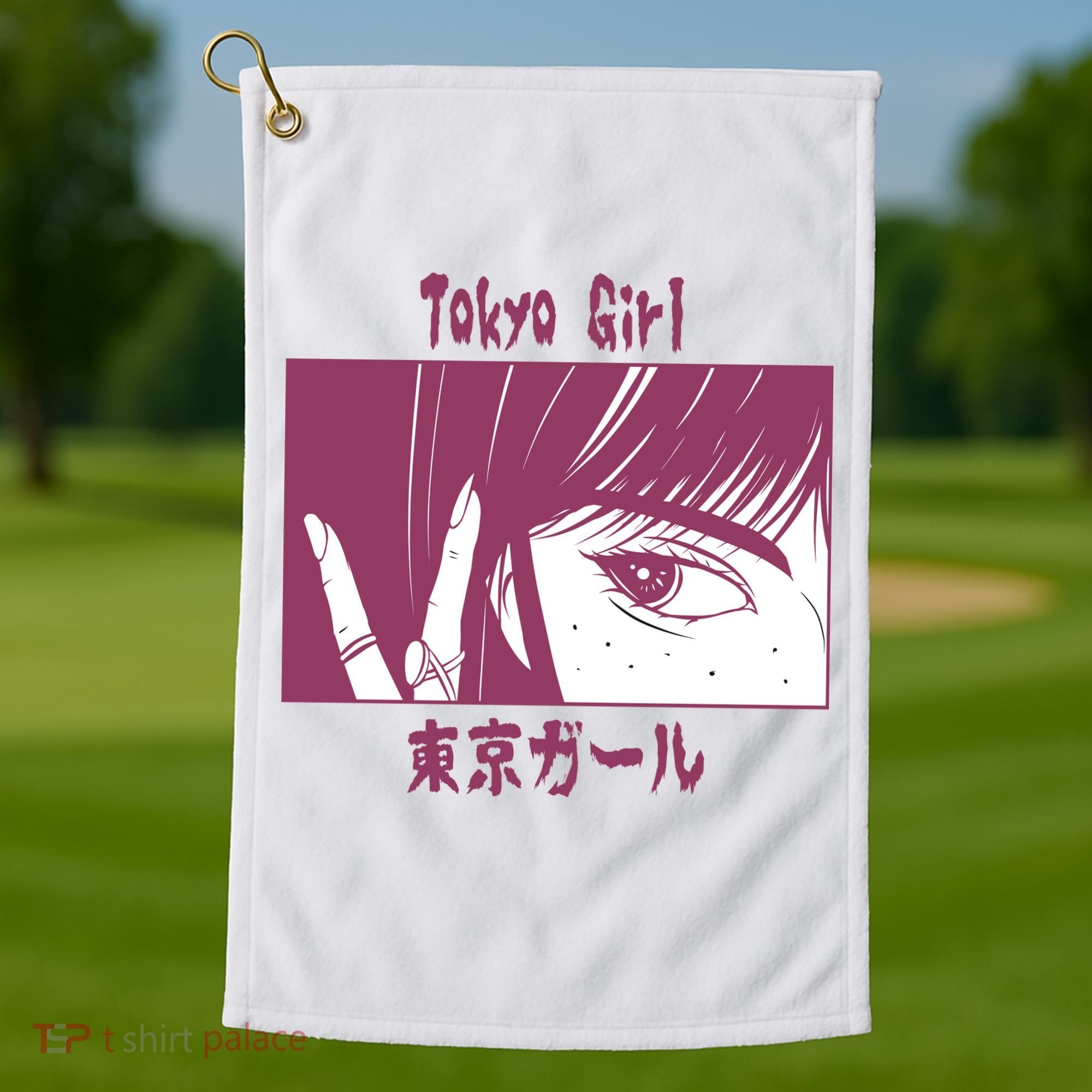Tokyo Girl Anime Golf Towel