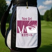 Tokyo Girl Anime Golf Towel thumb 2