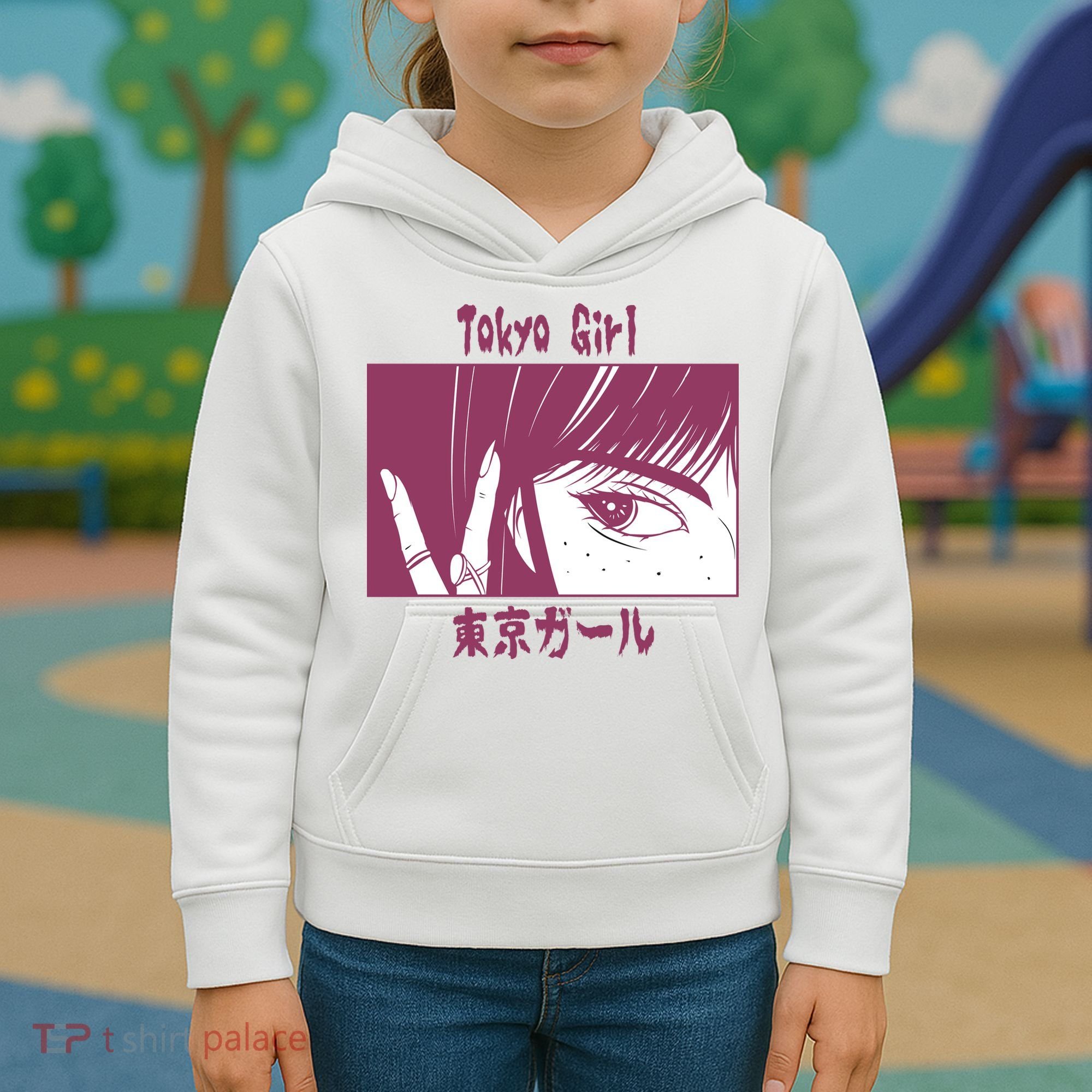 Tokyo Girl Anime Kids Hoodie