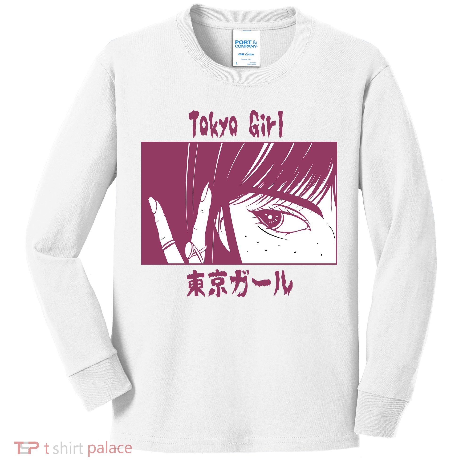 Tokyo Girl Anime Kids Long Sleeve Shirt