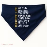 Theatre Gift Acting Thespian Play Director USA-Made Doggie Bandana thumb 0