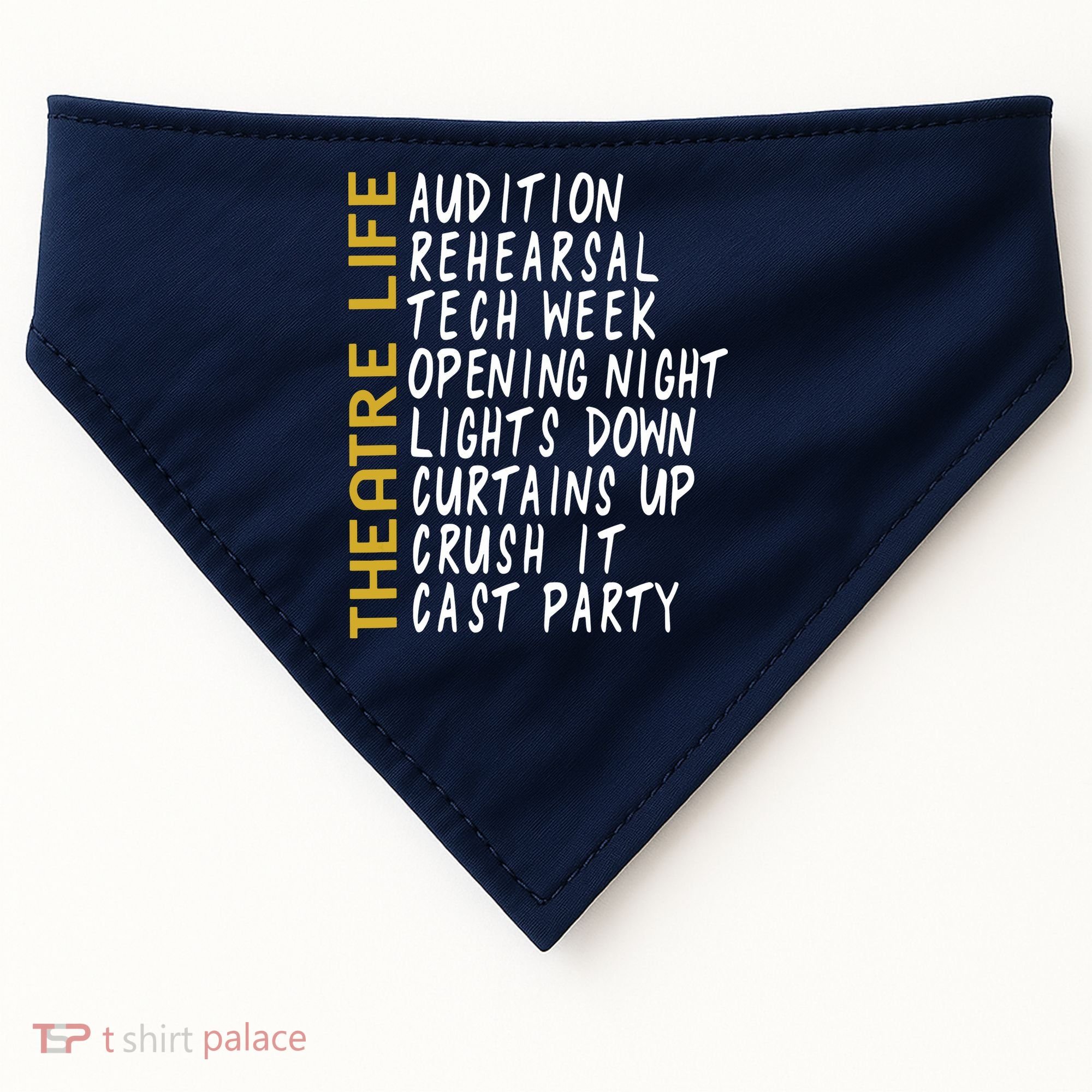 Theatre Gift Acting Thespian Play Director USA-Made Doggie Bandana
