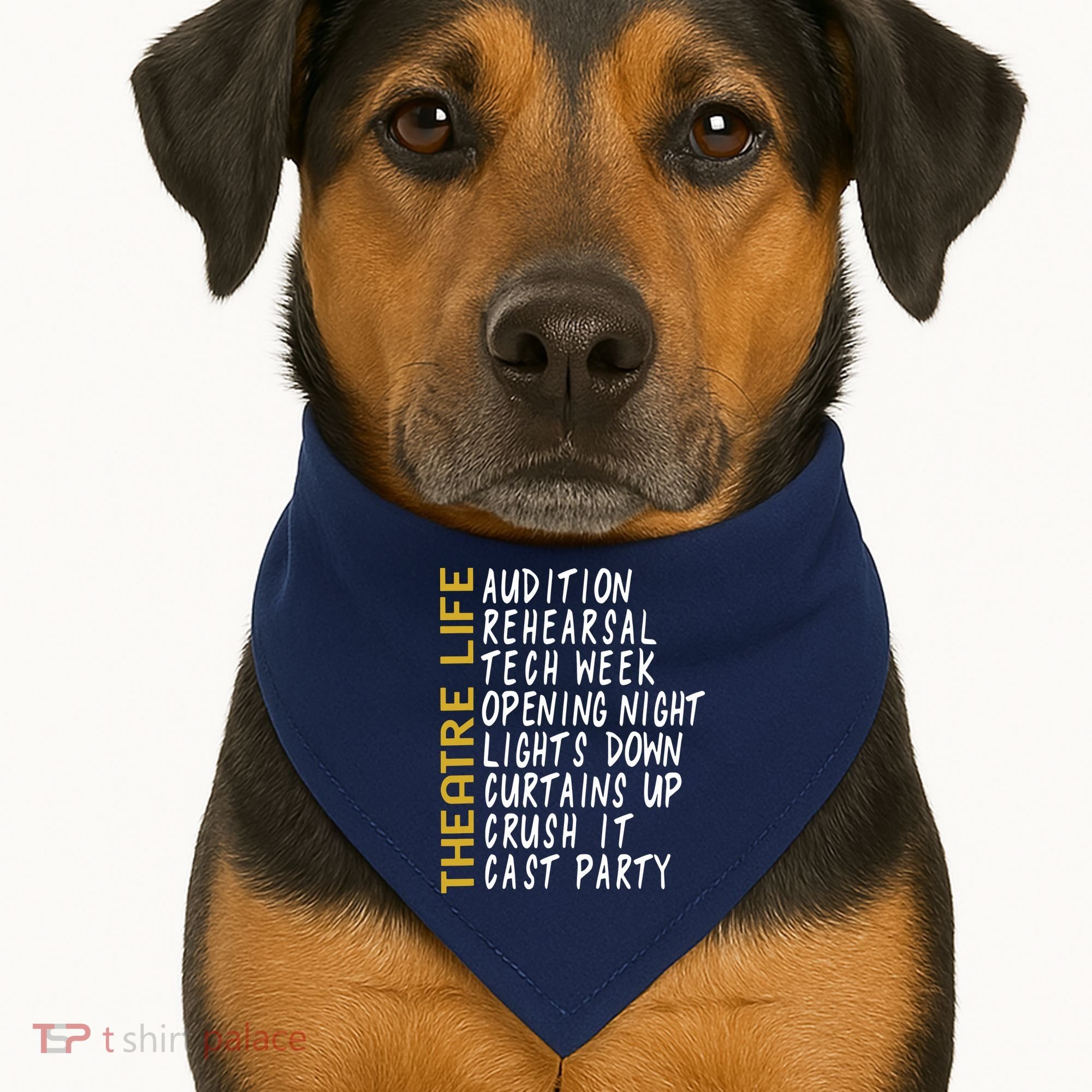 Theatre Gift Acting Thespian Play Director USA-Made Doggie Bandana