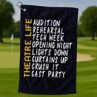 Theatre Gift Acting Thespian Play Director Golf Towel thumb 1