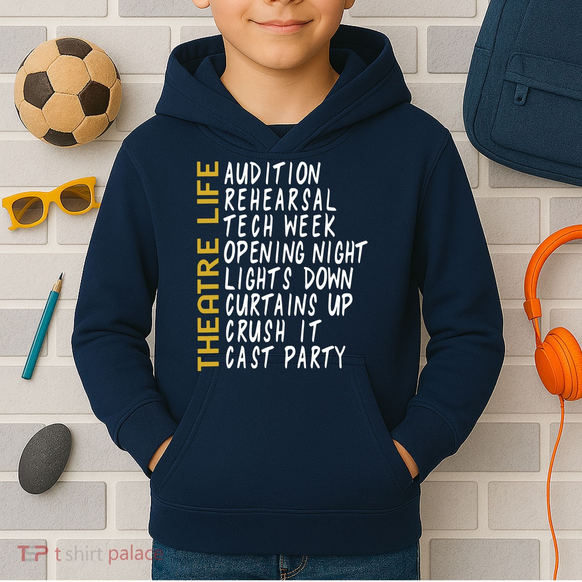 Theatre Gift Acting Thespian Play Director Kids Hoodie