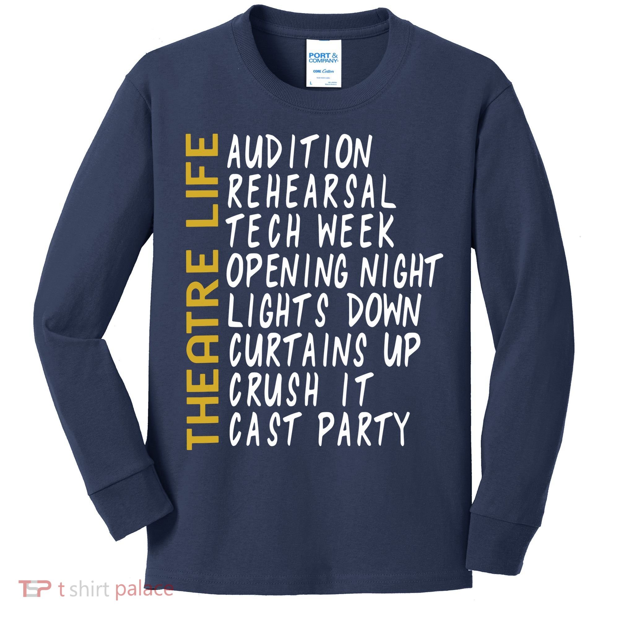 Theatre Gift Acting Thespian Play Director Kids Long Sleeve Shirt