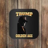 Trump Golden Age Silhouette Maga 45 47 Golden Tie Coaster thumb 0
