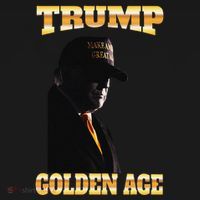 Trump Golden Age Silhouette Maga 45 47 Golden Tie Women's Tank Top thumb 5