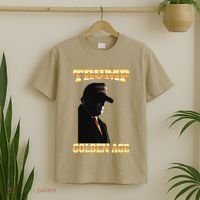 Trump Golden Age Silhouette Maga 45 47 Golden Tie T-Shirt thumb 2