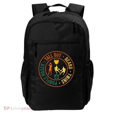 Tall Guy Beard Twins Purple Hoser Backpack