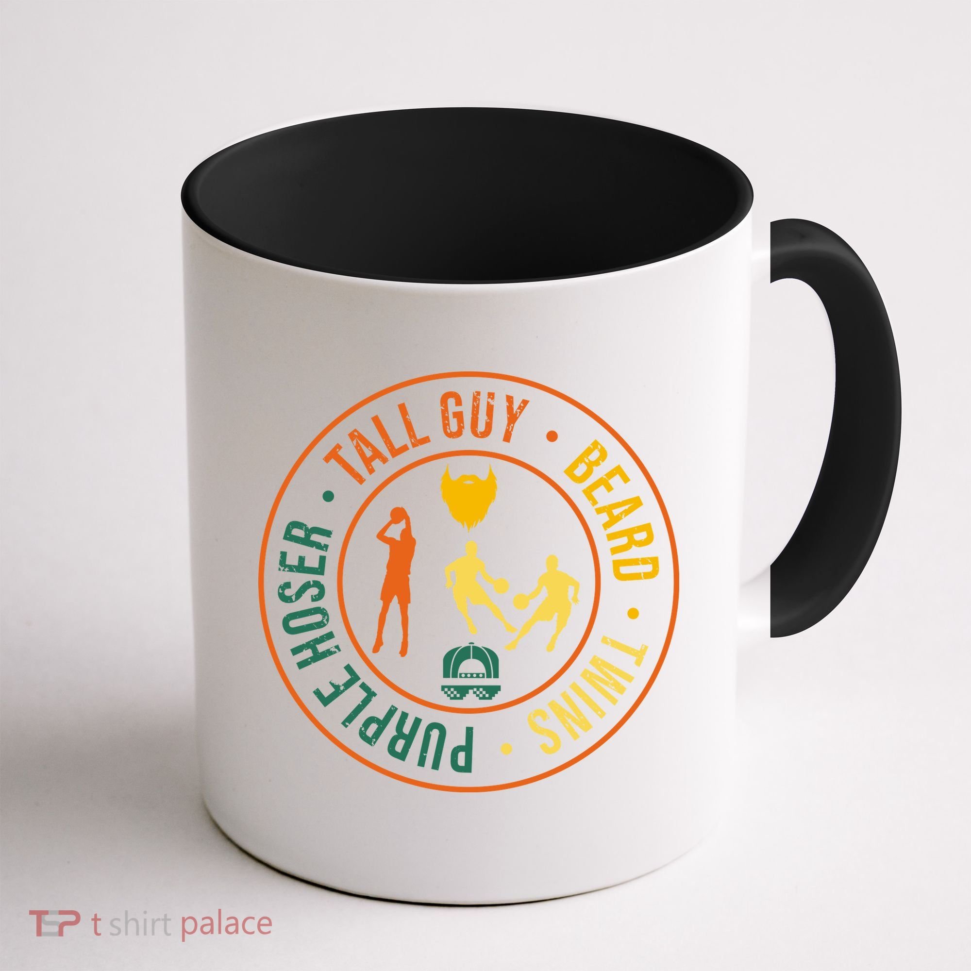 Tall Guy Beard Twins Purple Hoser Coffee Mug