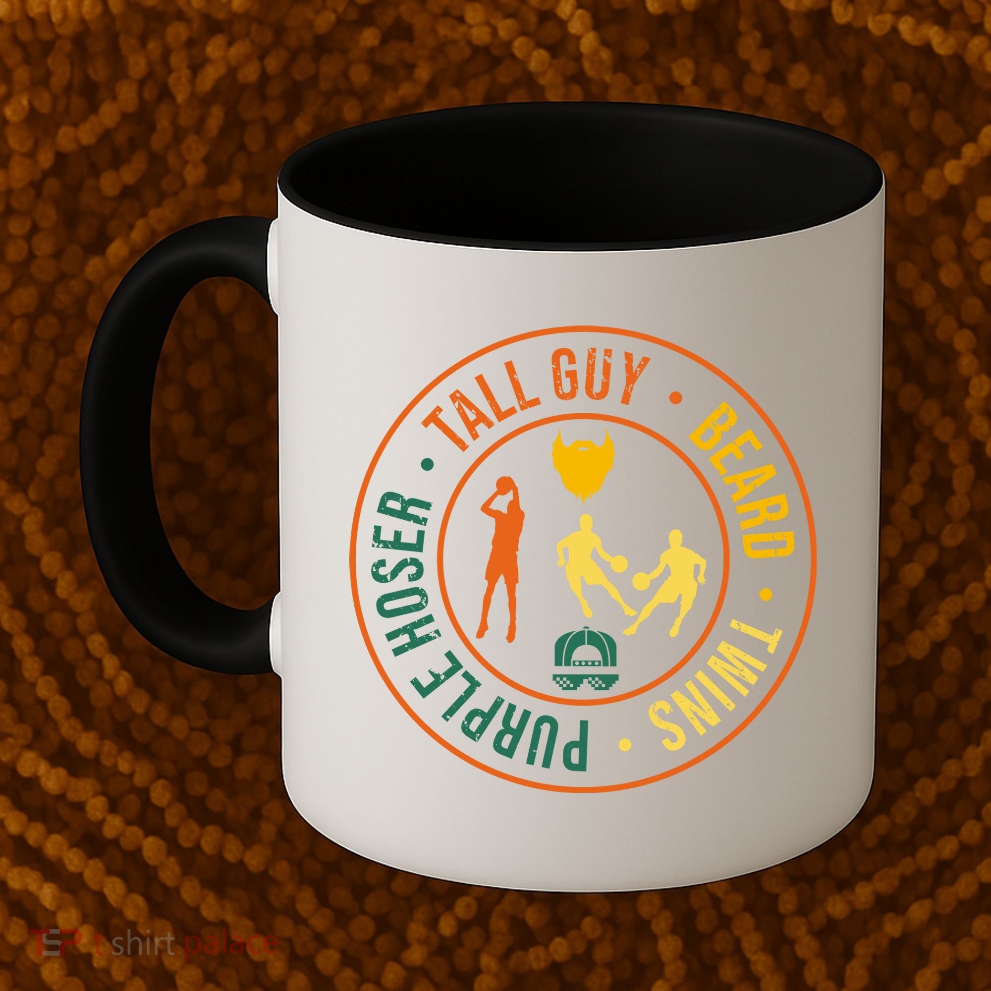 Tall Guy Beard Twins Purple Hoser Coffee Mug