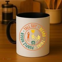 Tall Guy Beard Twins Purple Hoser Coffee Mug thumb 4