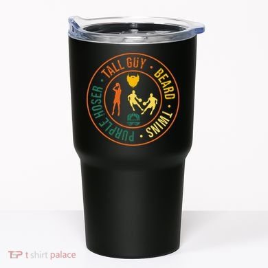 Tall Guy Beard Twins Purple Hoser Tumbler