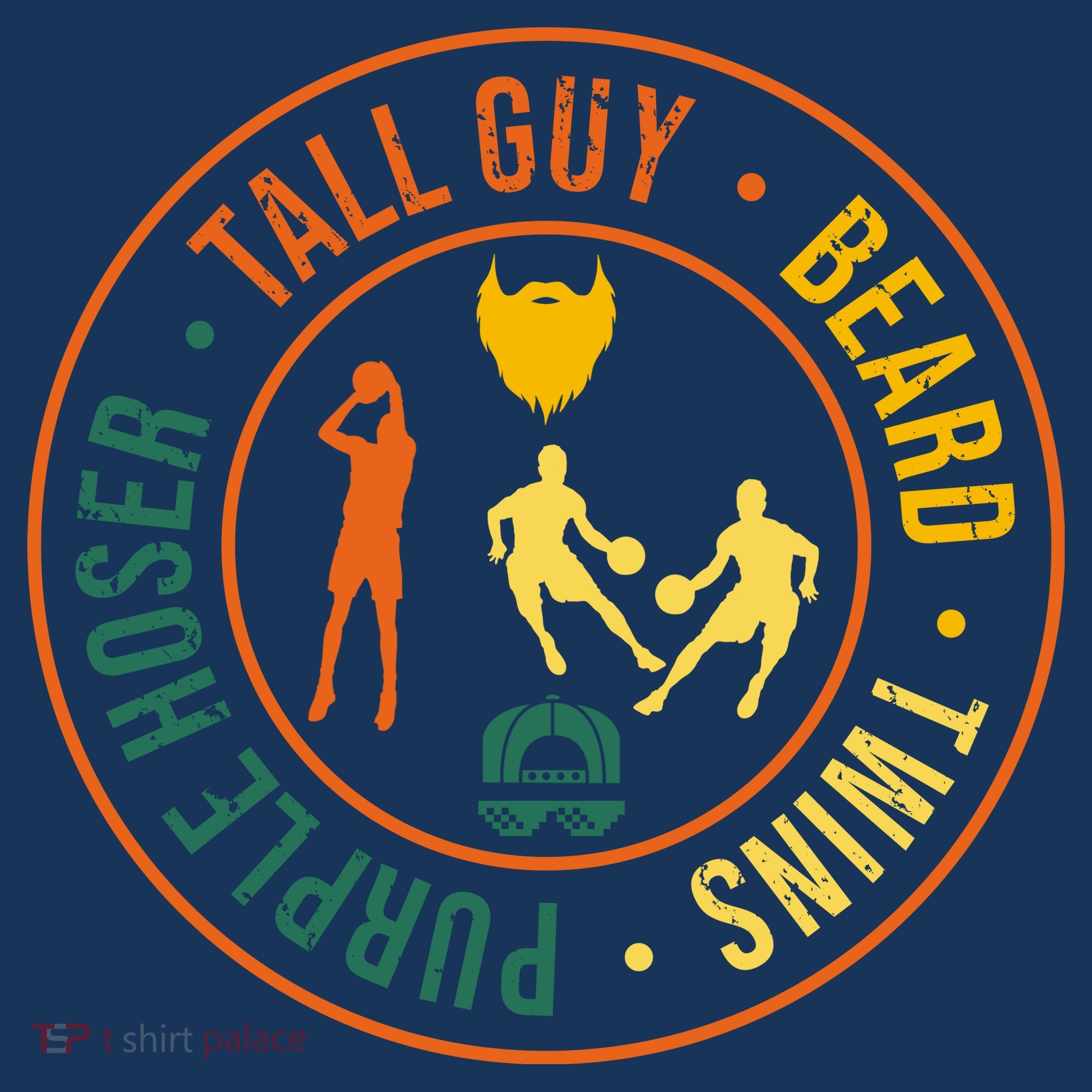Tall Guy Beard Twins Purple Hoser Coaster
