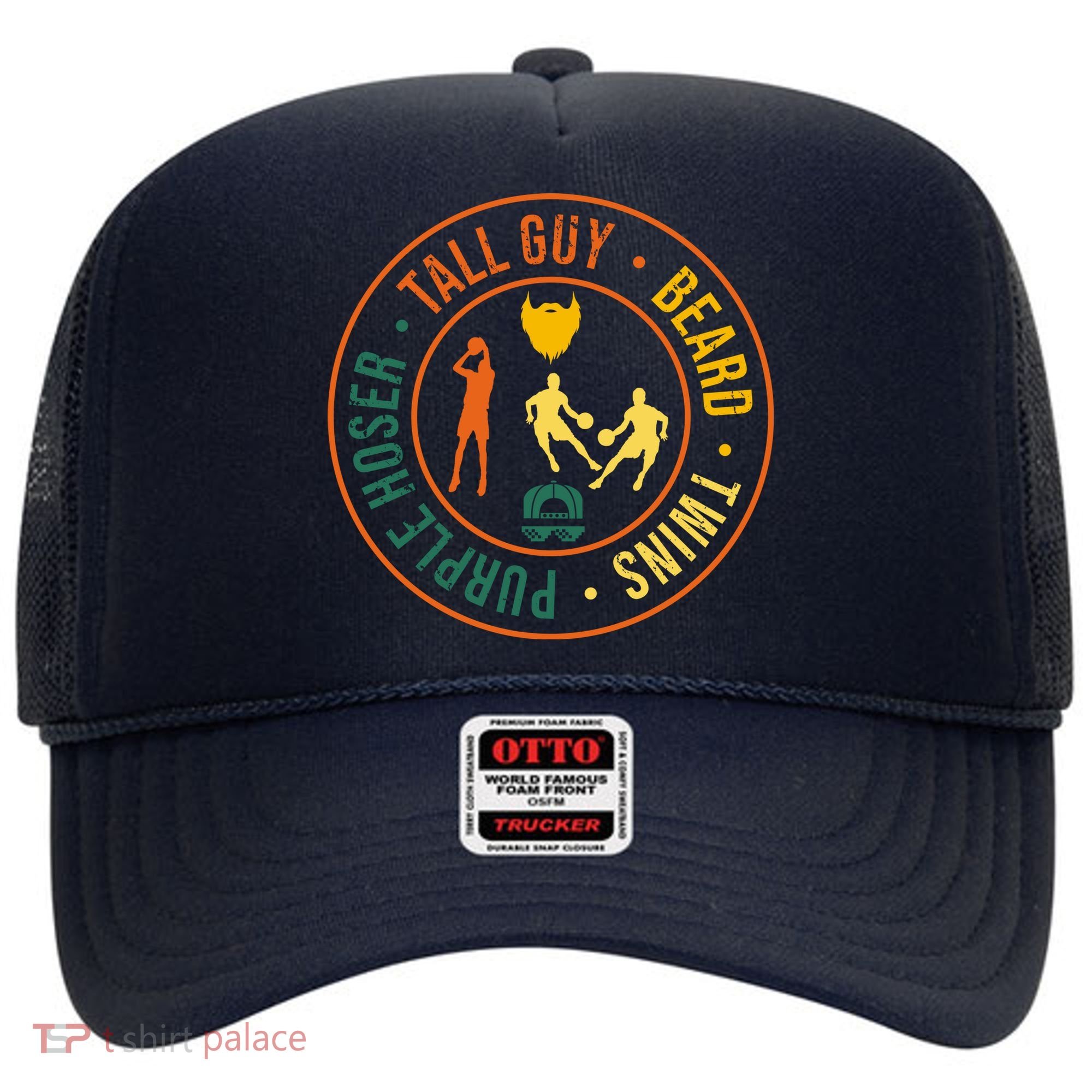 Tall Guy Beard Twins Purple Hoser Hat