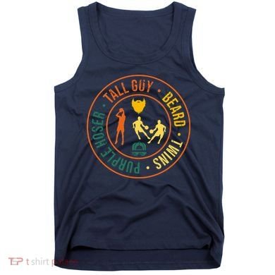 Tall Guy Beard Twins Purple Hoser Tank Top