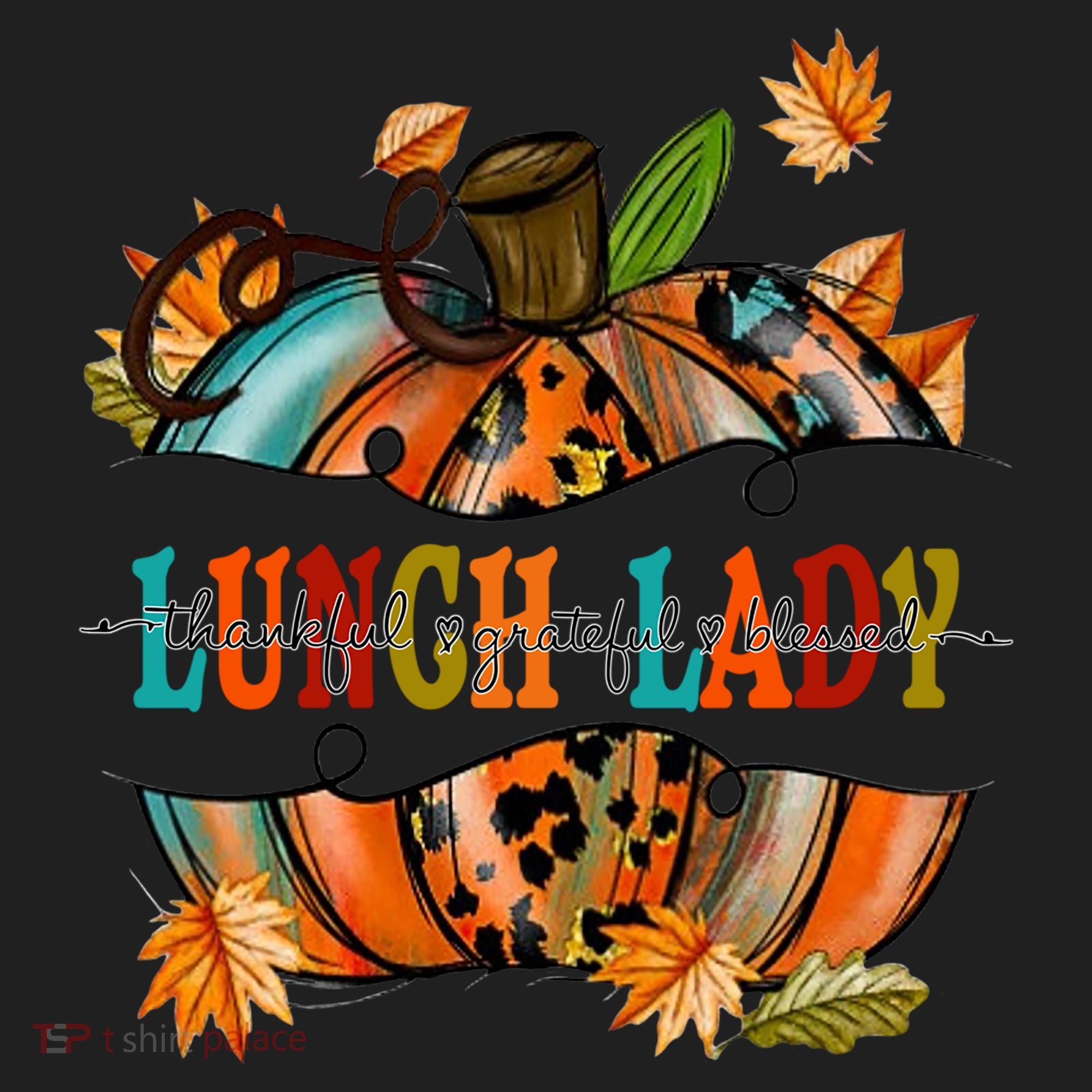 Thankful Grateful Blessed Lunch Lady Graphic Pumpkin Autumn Cool Gift Beanie